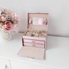 Szkatułka na biżuterię BEAUTYLUSHH 6400 Różowy Materiał Włóknina
