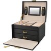 Szkatułka na biżuterię BEAUTYLUSHH 6348 Czarny Materiał MDF