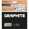 Opakowanie produktu z napisem "GRAPHITE" zawiera informacje: "57T211", "ø 160 x 30 mm", "EN 847-1", "DREWNO", "TCT", "MAX 11000 min⁻¹", "SZYBKIE CIĘCIE", oraz redukcje: "ø 30x25.4 mm", "ø 30x20 mm", "ø 30x16 mm". Na opakowaniu znajdują się również symbole