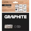 Opakowanie produktu z napisem "GRAPHITE" zawiera informacje: "57T210", "Ø 160 x 30 mm", "EN 847-1", "DREWNO", "TCT", "15° x30", "2,0 mm", "1,3 mm", "MAX 11000 min⁻¹", "SZYBKIE CIĘCIE". Widoczne są również redukcje: "Ø 30x25.4 mm", "Ø 30x20 mm", "Ø 30x16 m