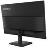 Czarno-szary monitor z logo "Lenovo" widoczny od tyłu, z prostokątną podstawą i panelem z portami. Na obudowie znajdują się otwory wentylacyjne oraz złącza, w tym HDMI.