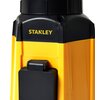 Zdjęcie przedstawia żółto-czarny reflektor z widocznym logo "STANLEY" na górnej części obudowy. Na przedniej stronie znajduje się czarny element, prawdopodobnie klapka lub uchwyt.