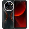 Smartfon OUKITEL WP55 5G 12/256GB 6.6" 120Hz w kolorze pomarańczowym, z widocznym dużym modułem aparatu z trzema obiektywami i napisem "SUPER PERFORMANCE HD CAMERA". Na obudowie znajduje się logo "OUKITEL" oraz pomarańczowe akcenty na ciemnym tle.