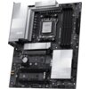 Płyta główna z widocznymi elementami takimi jak gniazdo procesora, sloty RAM oraz złącza PCIe, z napisami "MSI" i "PRO SERIES" na srebrnych radiatorach. Na płycie znajduje się również oznaczenie "PRO X870E-P WIFI".