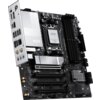 Płyta główna z oznaczeniem "MSI Pro B850M-P WiFi" posiada różnorodne złącza, w tym porty USB, HDMI oraz audio, a także widoczne logo MSI. Na płycie znajdują się również gniazda na pamięć RAM oraz miejsce na procesor.