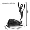 Orbitrek magnetyczny KETTLER Axos Nova M 12kg 32cm Ćwiczone partie mięśni Klatka piersiowa