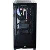Obraz przedstawia wnętrze komputera z widocznymi komponentami, takimi jak płyta główna, karta graficzna z napisem "RADEON" oraz wentylatory z podświetleniem RGB. Na chłodzeniu procesora widnieje logo producenta w kształcie żagla.