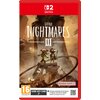 Okładka gry przedstawia tytuł "Little Nightmares III" na tle mrocznej, surrealistycznej scenerii z dużymi, zniszczonymi strukturami. W dolnej części znajduje się logo "Bandai Namco", oznaczenie wiekowe 16 oraz informacja o konieczności pobrania gry przez 