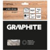 Opakowanie tarczy do cięcia z napisem "GRAPHITE" oraz specyfikacjami: "57T223", "Ø 190 x 30 mm", "EN 847-1", "DREWNO", "TCT", "15° x40", "2,0 mm", "1,3 mm", "MAX 9000 min⁻¹", "SZYBKIE CIĘCIE". Widoczne są również redukcje: "30x25.4 mm", "30x20 mm", "30x16