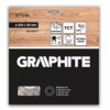 Opakowanie tarczy do cięcia z napisem "GRAPHITE" na czarnym tle, z informacjami: "57T230", "Ø 250 x 30 mm", "EN 847-1", "DREWNO", "TCT", "15° x24", "2,4 mm", "1,6 mm", "MAX 7000 min⁻¹", "SZYBKIE CIĘCIE", oraz "REDUKCJE: Ø 30x25.4 mm, Ø 30x20 mm, Ø 30x16 m
