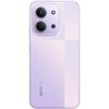 Fioletowy smartfon z dwoma dużymi obiektywami aparatu i jednym mniejszym, umieszczonymi w prostokątnym module. Na obudowie widoczny jest napis "REDMI 5G".