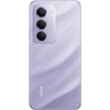 Fioletowy smartfon z trzema obiektywami aparatu umieszczonymi pionowo w lewym górnym rogu, obok których znajduje się napis "INNOVATIVE AI CAMERA". Na dole obudowy widoczny jest napis "REDMI".