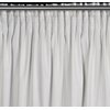Biała zasłona o wymiarach 140 x 270 cm, zawieszona na karniszu, z widocznymi regularnymi fałdami materiału. Produkt to "Zasłona EUROFIRANY Renia".