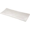 Kremowa patera o wymiarach 39 x 18 x 3 cm z geometrycznym wzorem w postaci wypukłych linii tworzących różne kształty. Powierzchnia jest błyszcząca, co nadaje jej elegancki wygląd.