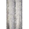 Zasłona EUROFIRANY Sofi o wymiarach 135 x 250 cm w kolorze srebrno-szampańskim, z widocznym wzorem przypominającym marmur w odcieniach szarości i beżu. Materiał ma połyskującą fakturę, która dodaje elegancji.