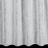 Biała firana o wymiarach 140 x 270 cm z delikatnym, pionowym wzorem przypominającym gałązki. Materiał jest lekko przezroczysty, co nadaje mu subtelny i elegancki wygląd.