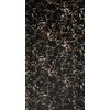 Czarno-szampańska zasłona z wzorem przypominającym marmur, z nieregularnymi, jasnymi liniami i plamami na ciemnym tle. Produkt to "Zasłona EUROFIRANY Dori 140 x 270 cm Czarno-szampański".
