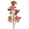 Dekoracyjny kwiat o nazwie "EUROFIRANY Flore 784" w kolorze pomarańczowym, o wysokości 89 cm, z kilkoma rozłożystymi kwiatami i zielonymi liśćmi na brązowej łodydze.