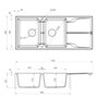 Zlewozmywak DEANTE Andante ZQN 5213 Beżowy Komora 1 344 x 440 x 210 mm