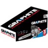 Czarne opakowanie z napisem "GRAPHITE POWER IN YOUR HANDS" zawiera grafikę piły łańcuchowej oraz informacje techniczne: "1,8kW/2,45KM", "OREGON CHAIN", "WALBRO CARB", "OREGON BAR". Na opakowaniu widnieje także informacja o 3-letniej gwarancji oraz 10-letn