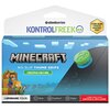 Opakowanie produktu z napisem "KontrolFreek" i "Minecraft No-Slip Thumb Grips Creeper Edition" zawiera grafikę przedstawiającą zieloną nakładkę na analog z motywem Creepera oraz postacie z gry Minecraft. Na opakowaniu widnieje również logo "SteelSeries" o