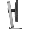 Monitor PHILIPS 24B2U4301 00 o przekątnej 23,8 cala, rozdzielczości 1920x1080 pikseli, z matrycą IPS, częstotliwością odświeżania 120Hz i czasem reakcji 4 ms [GTG], widoczny z boku. Na obudowie znajdują się porty: audio, USB oraz inne złącza.