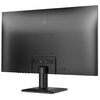 Monitor o czarnej obudowie widziany od tyłu, z widocznym logo producenta na górze. Na środku znajduje się panel z portami, w tym HDMI i USB-C, oraz złącze zasilania.