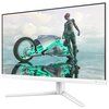 Na zdjęciu widoczny jest monitor marki Philips z wyświetlanym obrazem przedstawiającym futurystyczny motocykl i postać w zbroi na tle nieba z chmurami. Na ramce monitora znajduje się logo "PHILIPS".