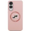 Etui KARL LAGERFELD Silicone Double Heads And Circle MagSafe do Samsung Galaxy S25 Edge Różowy Model telefonu Galaxy S25 Edge