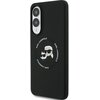 Etui KARL LAGERFELD Silicone Double Heads And Circle MagSafe do Samsung Galaxy S25 Edge Czarny Seria telefonu Galaxy S