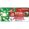 Opakowanie kapsułek do prania z napisem "ARIEL Allin1 PODS+" oraz "EXTRA STAIN REMOVAL", z grafiką przedstawiającą kapsułkę i symbolem 26 sztuk. Na opakowaniu widnieje również tekst "EFFECTIVE EVEN ON 7 DAY DRIED IN STAINS & ODOURS".