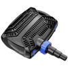 Czarna pompa elektryczna z niebieskimi elementami, posiada kratkowaną powierzchnię i widoczny wylot złącza. Produkt to "Pompa AQUACRAFT Sub Eko 4500 elektryczna".