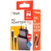 Opakowanie ładowarki z logo "Blade" zawiera teksty: "AC ADAPTER", "for/para N SWITCH 2", "Switch Oled", "Switch Lite", "Switch", "30W", "only console", "detachable". Widoczny jest obrazek ładowarki z wtyczką oraz przewodami.