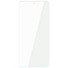 Przezroczysta folia ochronna na ekran telefonu z wycięciem na aparat w górnej części. Produkt jest przeznaczony do modelu Samsung Galaxy S25 FE.