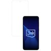 Na zdjęciu widoczny jest telefon z wyświetlaczem, na którym znajduje się logo "3mk", a obok niego przezroczysta osłona ekranu. Produkt to "Szkło hybrydowe 3MK FlexibleGlass do Samsung Galaxy S25 FE".