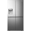 Lodówka HISENSE RQ760N4AIF Side by Side No Frost 178.5cm Srebrna Podajnik wody Kostkarka 3 strefy zmiennej temperatury