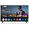 Telewizor wyświetla ekran główny z aplikacjami, takimi jak Netflix, YouTube, Prime Video, Disney+, Apple TV, Viki Rakuten, Max i Spotify. Na ekranie widoczny jest także baner z napisem "Oppenheimer" oraz opisem: "Trending | Christopher Nolan's magnificent