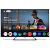Telewizor wyświetla ekran główny z aplikacjami i rekomendacjami filmowymi, w tym "Oppenheimer" na YouTube oraz ikony aplikacji takich jak Netflix, Prime Video, Disney+, Apple TV, YouTube, Viki Rakuten, Max i Spotify. Na dole ekranu widoczny jest napis "SH