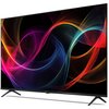 Telewizor z cienką ramką wyświetla kolorowe, abstrakcyjne wzory w odcieniach różu, pomarańczu, niebieskiego i czerwieni. Na dolnej ramce widoczny jest napis "SHARP".