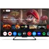 Telewizor wyświetla ekran główny z aplikacjami i filmem "The Super Mario Bros. Movie" na platformie YouTube, z widocznymi ikonami aplikacji takimi jak Netflix, YouTube, Prime Video, Disney+, Apple TV, Viki Rakuten, Max i Spotify. Na dole ekranu znajduje s