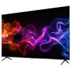 Telewizor SHARP 55HP5765E 55" QLED 4K Google TV z technologiami Dolby Atmos i Dolby Vision oraz złączem HDMI 2.1. Na ekranie widoczne są dynamiczne, kolorowe fale w odcieniach pomarańczowego, różowego i niebieskiego na czarnym tle.