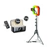 Mikrofon HAWK HW-MIC201 + Lampa pierścieniowa do smartfona segmentowa RGB XLINE SF700 selfie