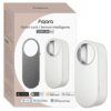 Pudełko z produktem "Aqara Smart Lock U200 Lite Kit" przedstawia dwa zamki szyfrowe, jeden w kolorze szarym, drugi w białym, z widocznymi logotypami kompatybilności z systemami Apple Home, Google Home, Alexa, Home Assistant i Samsung SmartThings. Na opako