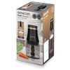 Pudełko z rozdrabniaczem do warzyw marki SENCOR, model SCB 4000BK, z widocznym zdjęciem urządzenia oraz napisami: "Food Chopper", "Chopping Without Limit", "50 Years", "160 SENCOR", "4 Titanium Blades", "Powerful 400W Motor". Na opakowaniu znajdują się ró