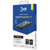 Opakowanie produktu 3mk Protection SilverProtection+ przedstawia grafikę telefonu z nałożoną folią ochronną oraz ikony wskazujące na właściwości antybakteryjne, eliminujące 99,9% zarazków. Na opakowaniu znajdują się napisy: "premium protection", "SilverPr