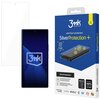 Opakowanie produktu "3mk SilverProtection+" jest niebieskie z białymi i żółtymi elementami, zawiera grafikę telefonu z nałożoną folią ochronną oraz napisy: "premium protection SilverProtection+", "KILLS 99% OF GERMS", "KILLS viruses, bacteria, fungi, moul