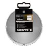 Okrągła otwornica z widocznym napisem "GRAPHITE" oraz oznaczeniem "56T720" i "105 mm BI-METAL". Na opakowaniu znajdują się informacje w kilku językach dotyczące kompatybilności z adapterem 56T754 oraz opis produktu jako otwornica bi-metalowa.