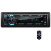Radio samochodowe z wyświetlaczem pokazującym "FM1 87.5" oraz przyciskami funkcyjnymi, w tym "XBASS", "MIC", "AUX", "USB", a także pilot z przyciskami i logo "Clarion".