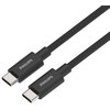 Czarny kabel USB-C do USB-C z plecionym oplotem, na końcówkach widoczne jest logo "PHILIPS".