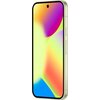 Smartfon w kolorze limonkowym z wyświetlaczem o przekątnej 6.3 cala, na którym widoczna jest kolorowa, abstrakcyjna grafika. Na boku urządzenia znajdują się przyciski regulacji głośności i zasilania.